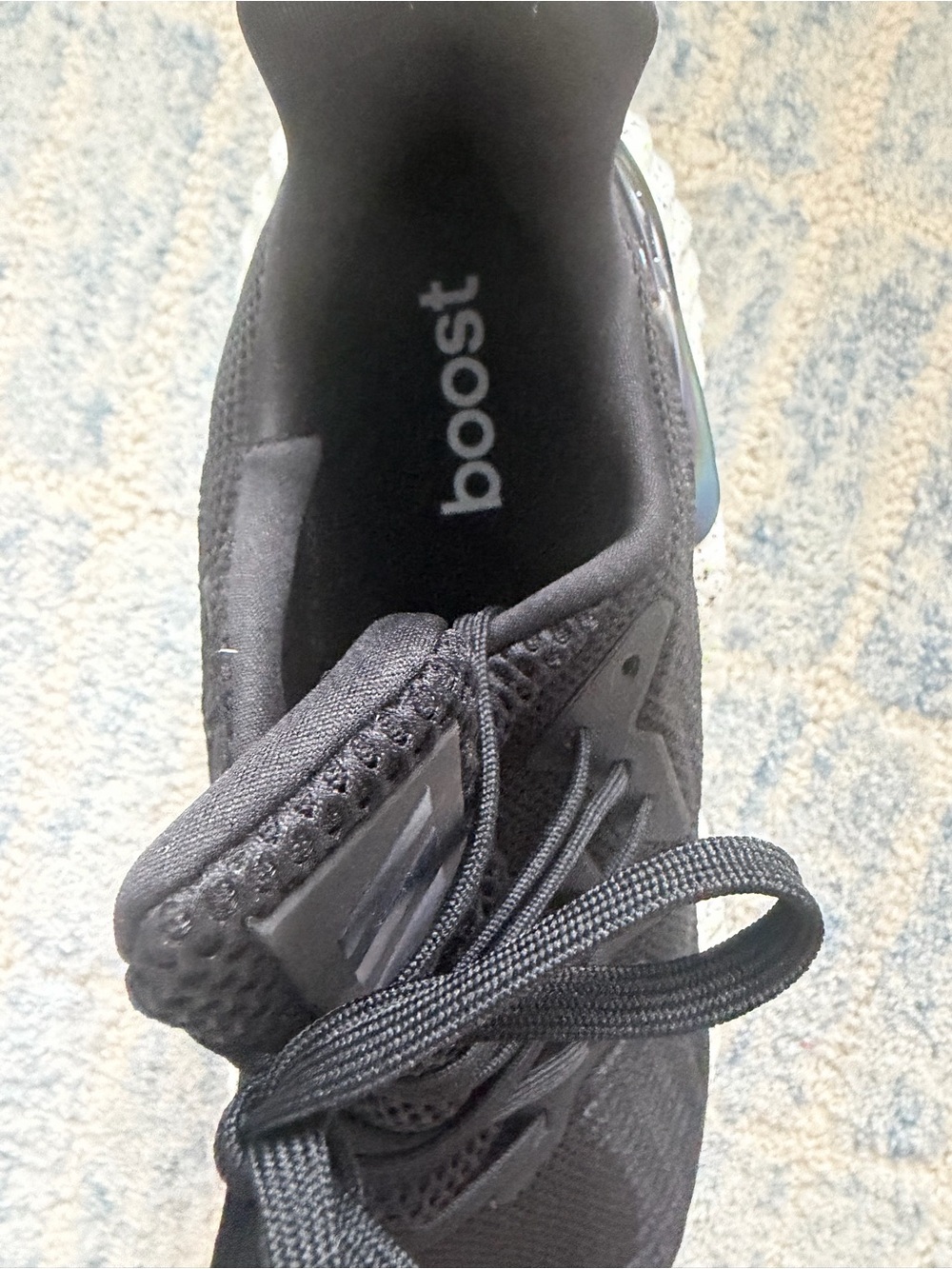 adidas Men’s Black Athletic Running Shoes with White Midsole - Picture 2 of 8